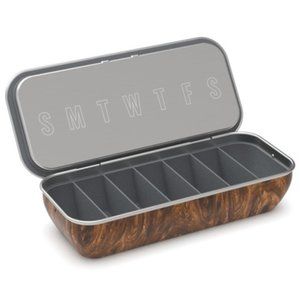 Swell  New Chapter teakwood metal vitamin 7 day pill case